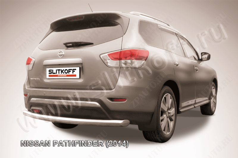 Защита заднего бампера d76 Nissan Pathfinder (2012-2017) , Slitkoff, арт. NIP14-014