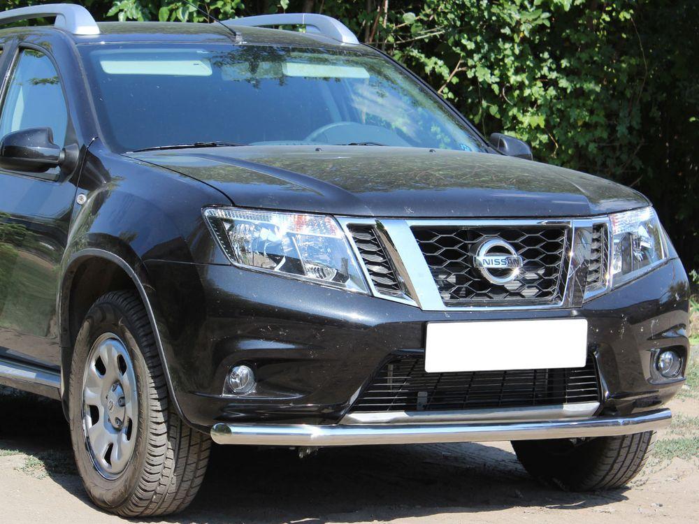 Дуга передняя одинарная с подгибами d-60 для Nissan Terrano 2014, Технотек NT14_1