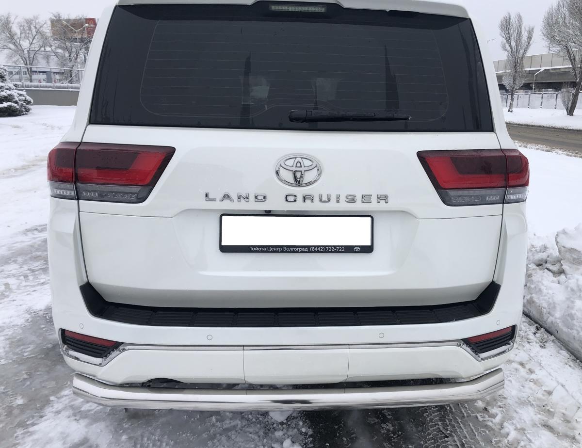 Защита заднего бампера для автомобиля TOYOTA Land Cruiser 300 2021 (Юбилейная) арт. TLCU300.21.13