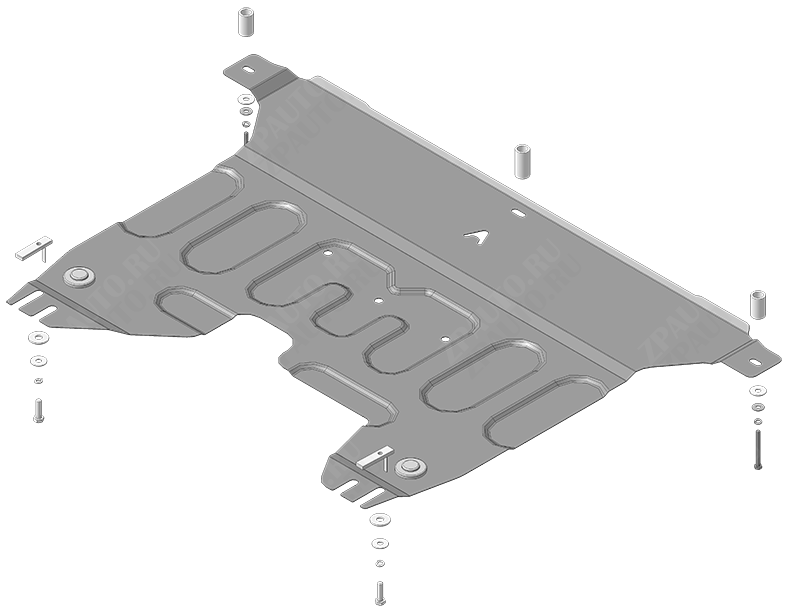 Защита АвтоСтандарт (Двигатель, Коробка переключения передач), 1, сталь для KIA Cerato  2016-2018 арт.51009