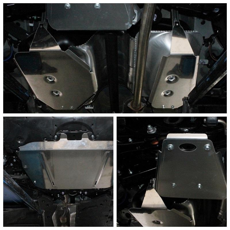 Защиты комплект (алюминий) 4мм (картер, кпп, бак, задний дифференциал) для автомобиля Toyota Toyota RAV4 2019 арт. ZKTCC00424K