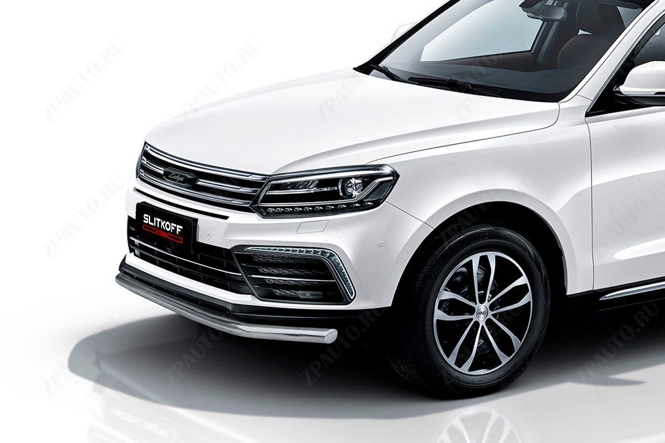 Защита переднего бампера d57 Zotye Coupa (2013-2023) , Slitkoff, арт. ZOTCOP-003