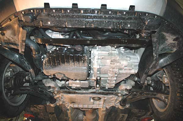 Защита картера и КПП для SKODA Yeti  2009 - 2018, V-1,4; 2,0; 2,0 TDI (2wd, 4wd), Sheriff, сталь 2,0 мм, арт. 21.1536