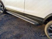 Пороги алюминиевые "Slim Line Silver" 1720 мм для автомобиля Nissan Qashqai 2019-, TCC Тюнинг NISQASH19-29S