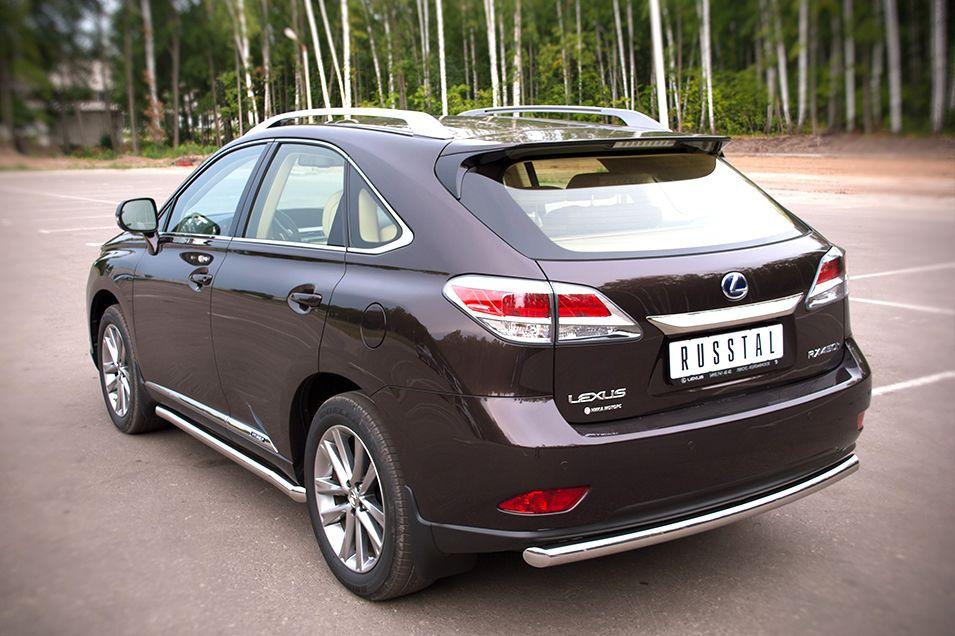 Пороги труба d57 для Lexus RX 270/350/450h 2009-2012, Slitkoff LRXT-000405