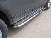 Пороги с площадкой 75х42 мм для автомобиля Kia Sorento 2012-, TCC Тюнинг KIASOR12-18