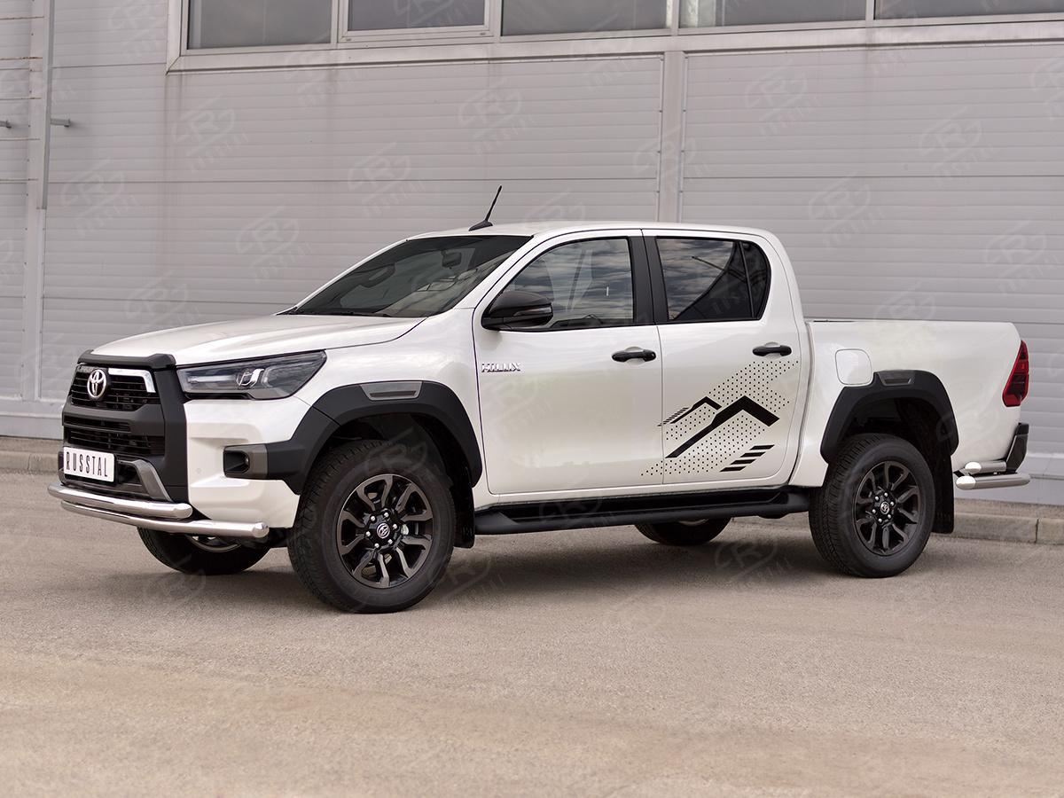 TOYOTA HILUX BLACK ONYX 2020- Защита переднего бампера d57 секции-d57 секции THBOZ-003510