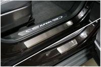 Накладки на пороги (лист шлифованный) 4шт для автомобиля HAVAL F7X (2.0L 4WD) 2022-,TCC Тюнинг ,арт. HAVF7X22-05