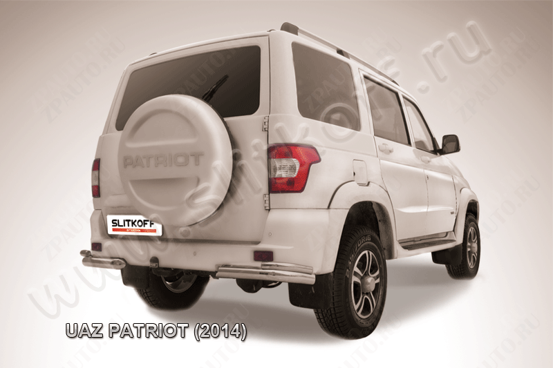 Уголки d76+d42 двойные Uaz Patriot (2014-2023) , Slitkoff, арт. UP14-006