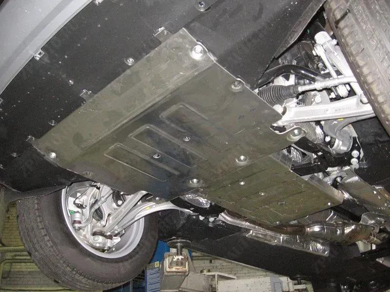 Защита картера и КПП для AUDI Q 5 с кронштейнами  2017  -, V-2L S-tronic AWD, Sheriff, алюминий 4 мм, арт. 02.3425 V1