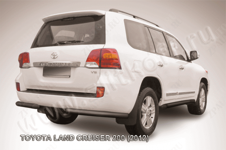 Уголки d76 черные Toyota Land Cruiser 200 (2012-2015) , Slitkoff, арт. TLC2-12-021B