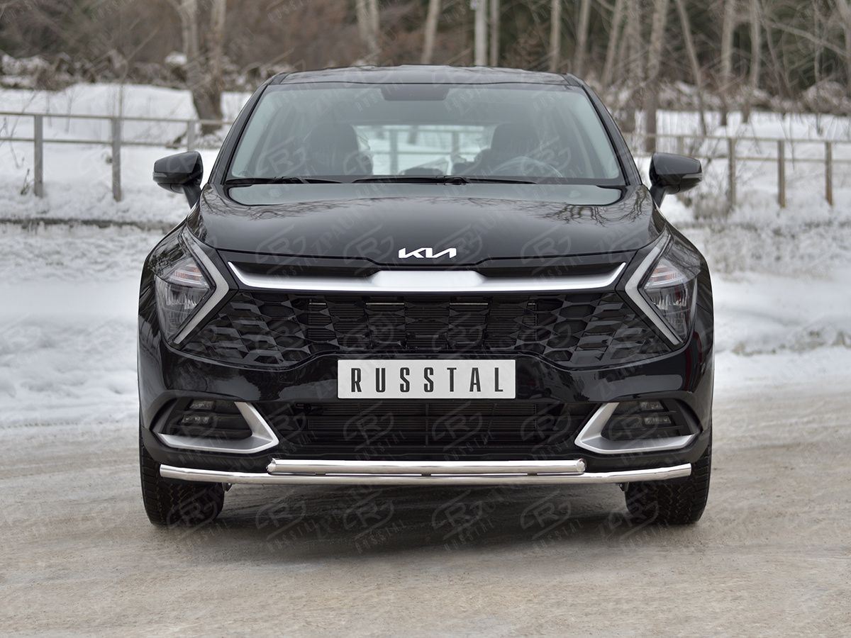 KIA SPORTAGE 2021- Защита переднего бампера d42 секции-d42 дуга (кроме STYLE AND X-LINE) KSZ-004026
