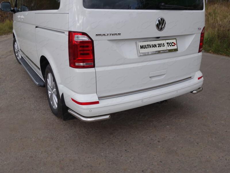 Защита задняя (уголки) 42,4 мм для автомобиля Volkswagen Multivan (T6) 2015-, TCC Тюнинг VWMULT15-14