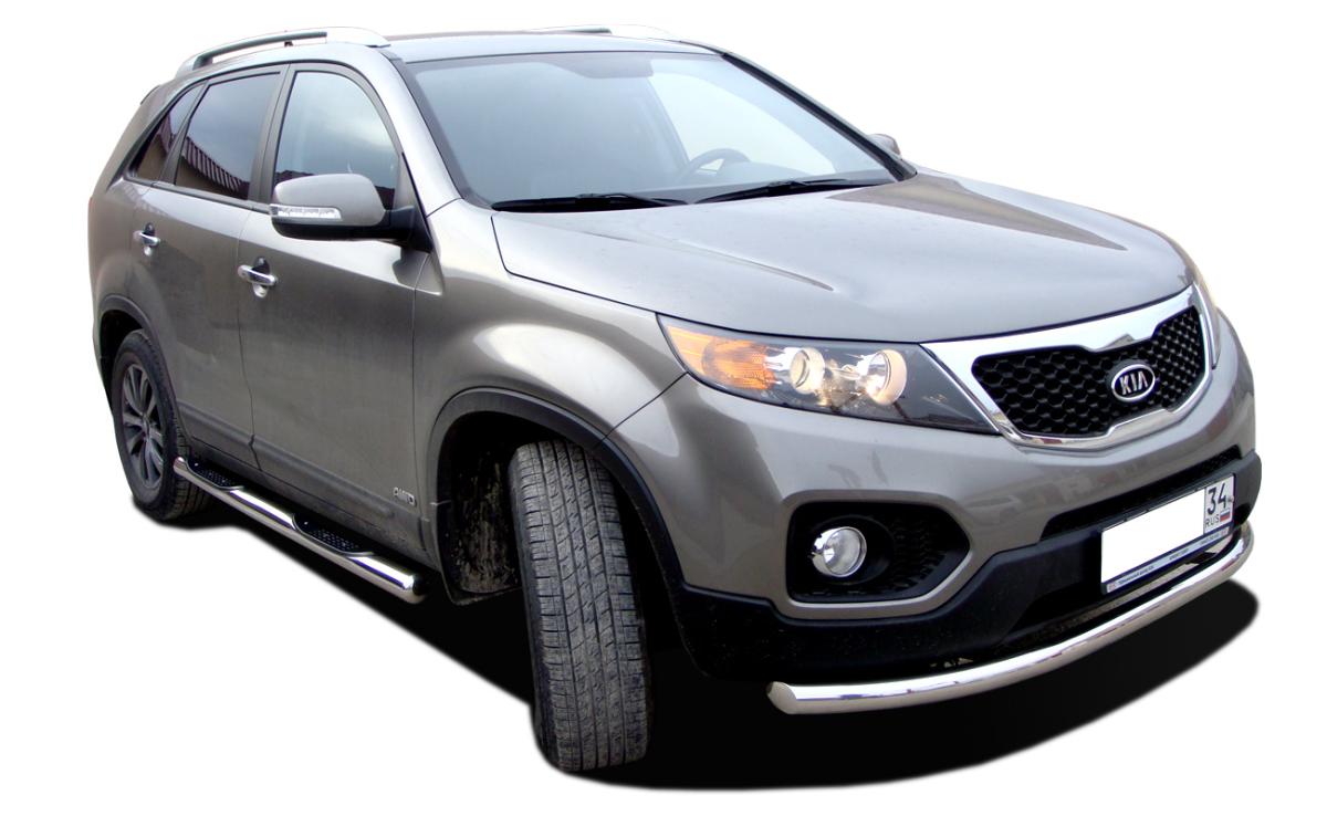 Пороги труба с проступью для автомобиля KIA Sorento 2009-2012. KSR.09.93, Россия