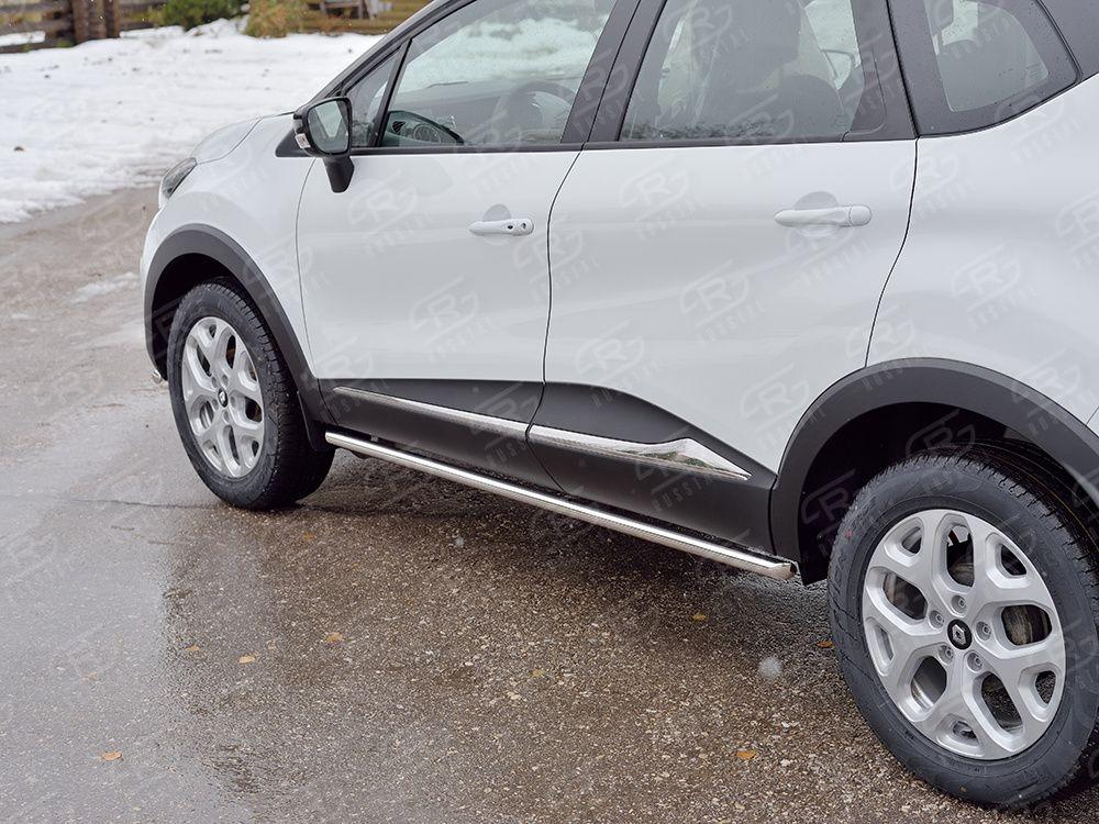 Пороги труба d42 вариант 1 Renault Kaptur 2016, Slitkoff RKPT-0024691