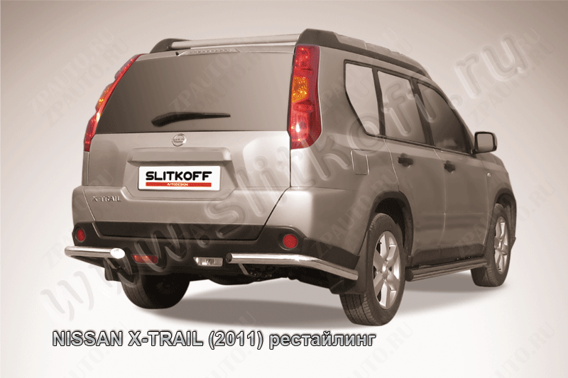 Уголки d57 Nissan X-Trail (2011-2015) Black Edition, Slitkoff, арт. NXT11-010BE