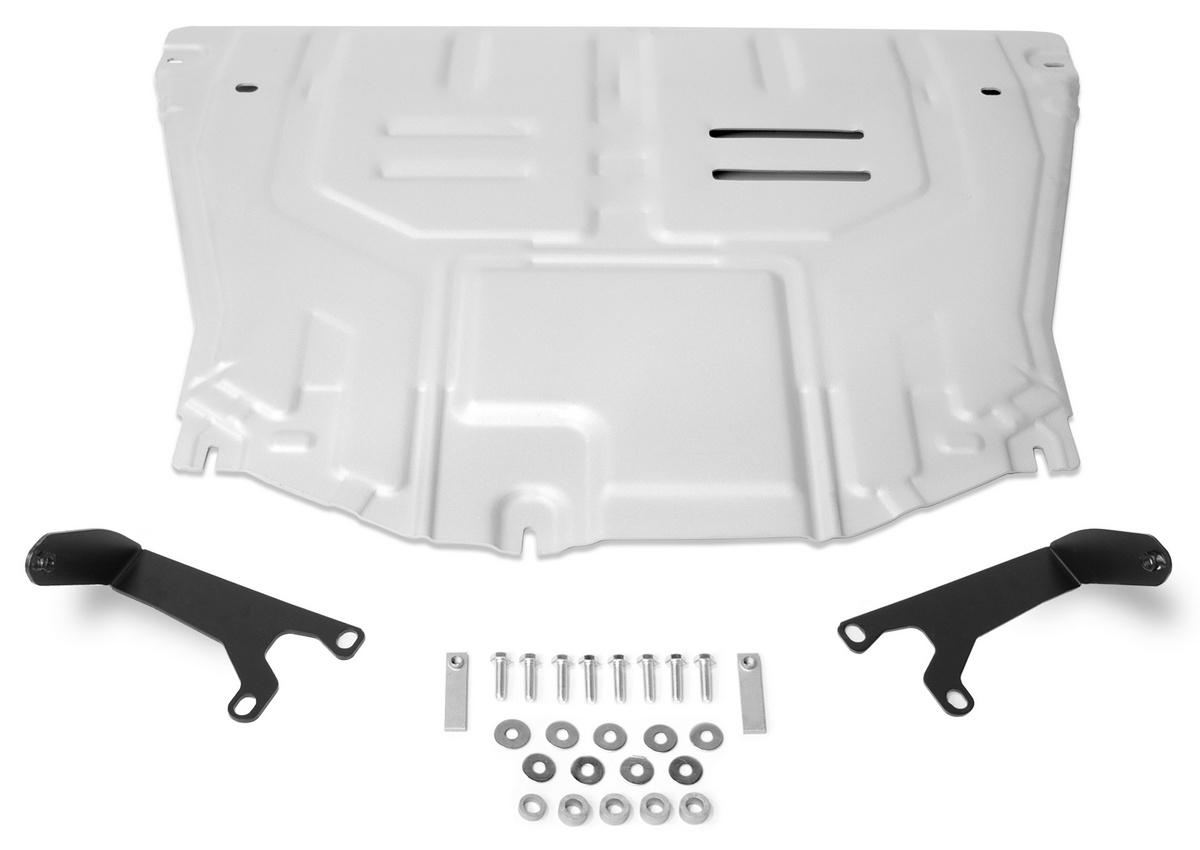 Защита картера и КПП Rival для Kia Seltos FWD 2020-н.в., штампованная, алюминий 3 мм, с крепежом, 333.2846.1