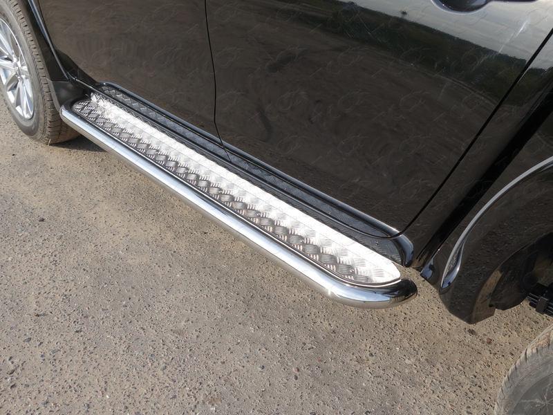 Пороги с площадкой 60,3 мм для автомобиля Fiat Fullback 2016-, TCC Тюнинг FIAFUL16-08