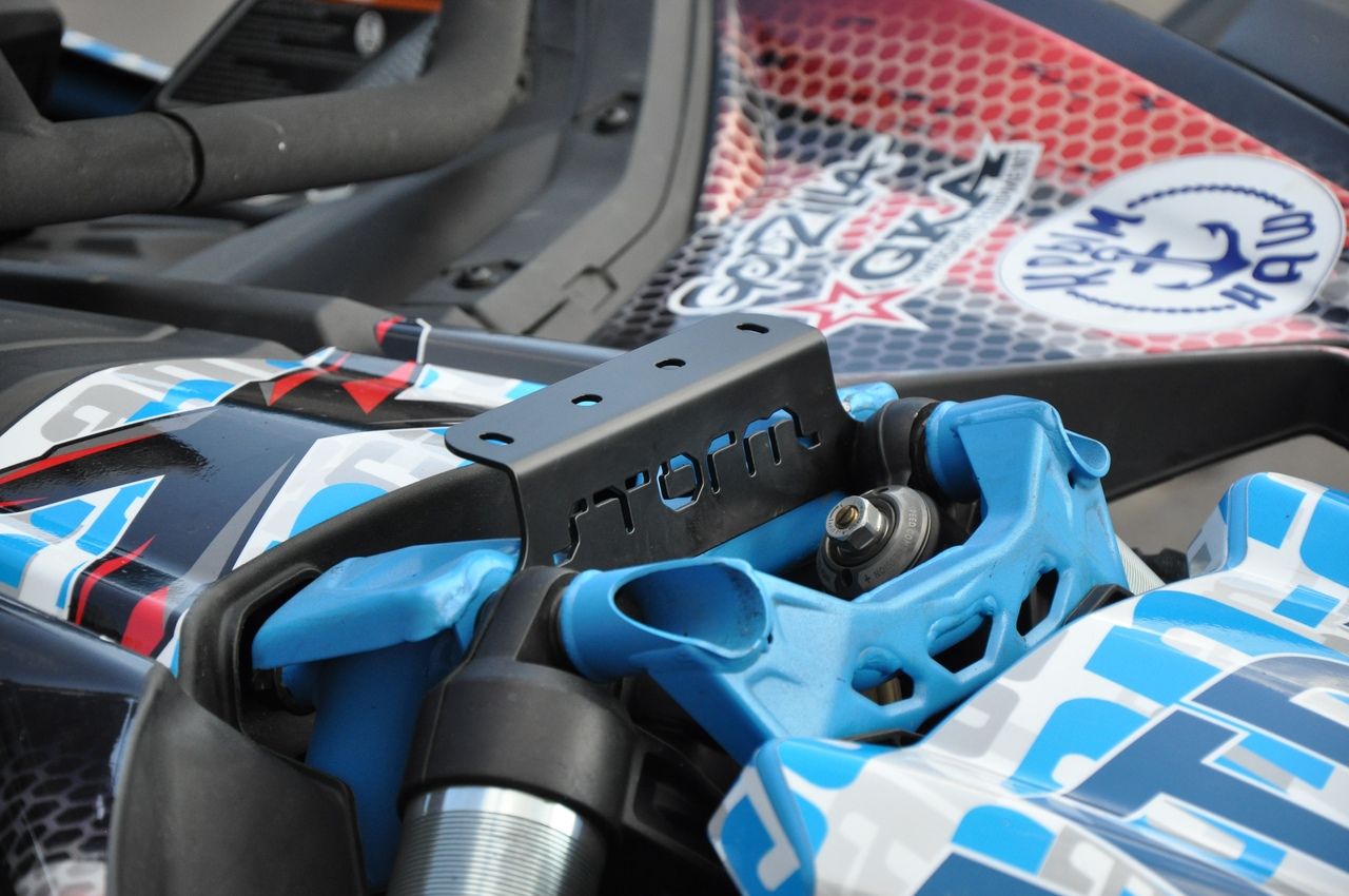 Кронштейн фары на амортизаторы для CAN-AM Maverick X3 2017-, сталь 2 мм, STORM, арт. MP 0484