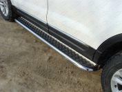Пороги с площадкой 60,3 мм для автомобиля Ford Explorer 2012-2015 TCC Тюнинг арт. FOREXPL12-04