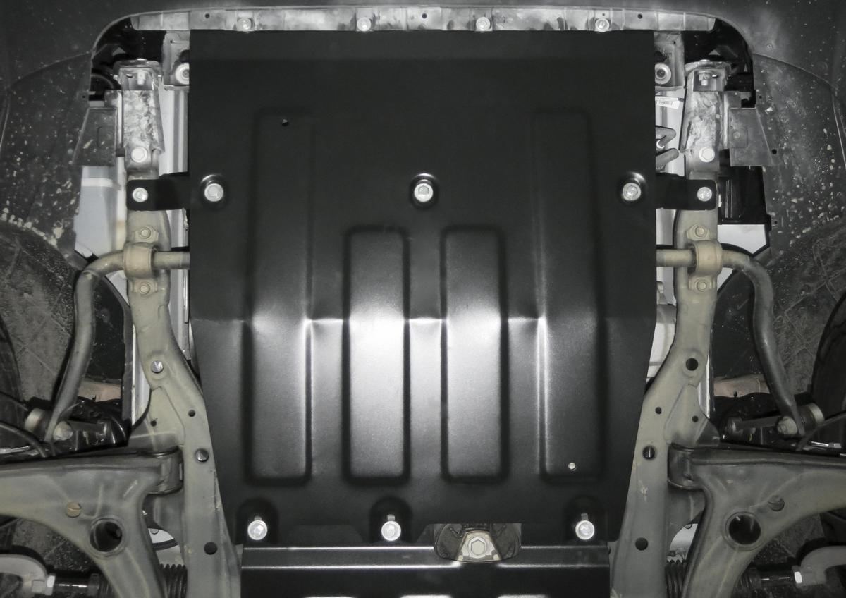 Защита картера и КПП Rival для MAN TGE МКПП FWD (3.180) 2017-н.в., сталь 1.8 мм, с крепежом, штампованная, 111.5858.1