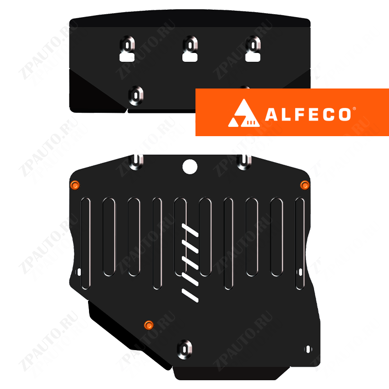 Защита  картера и КПП (2 части) MB A-Class (W169) 2004-2012 V-1,5; 1,7; 2,0; 1,6d; 1,8d; 2,0d , ALFeco, сталь 2мм, арт. ALF3612st