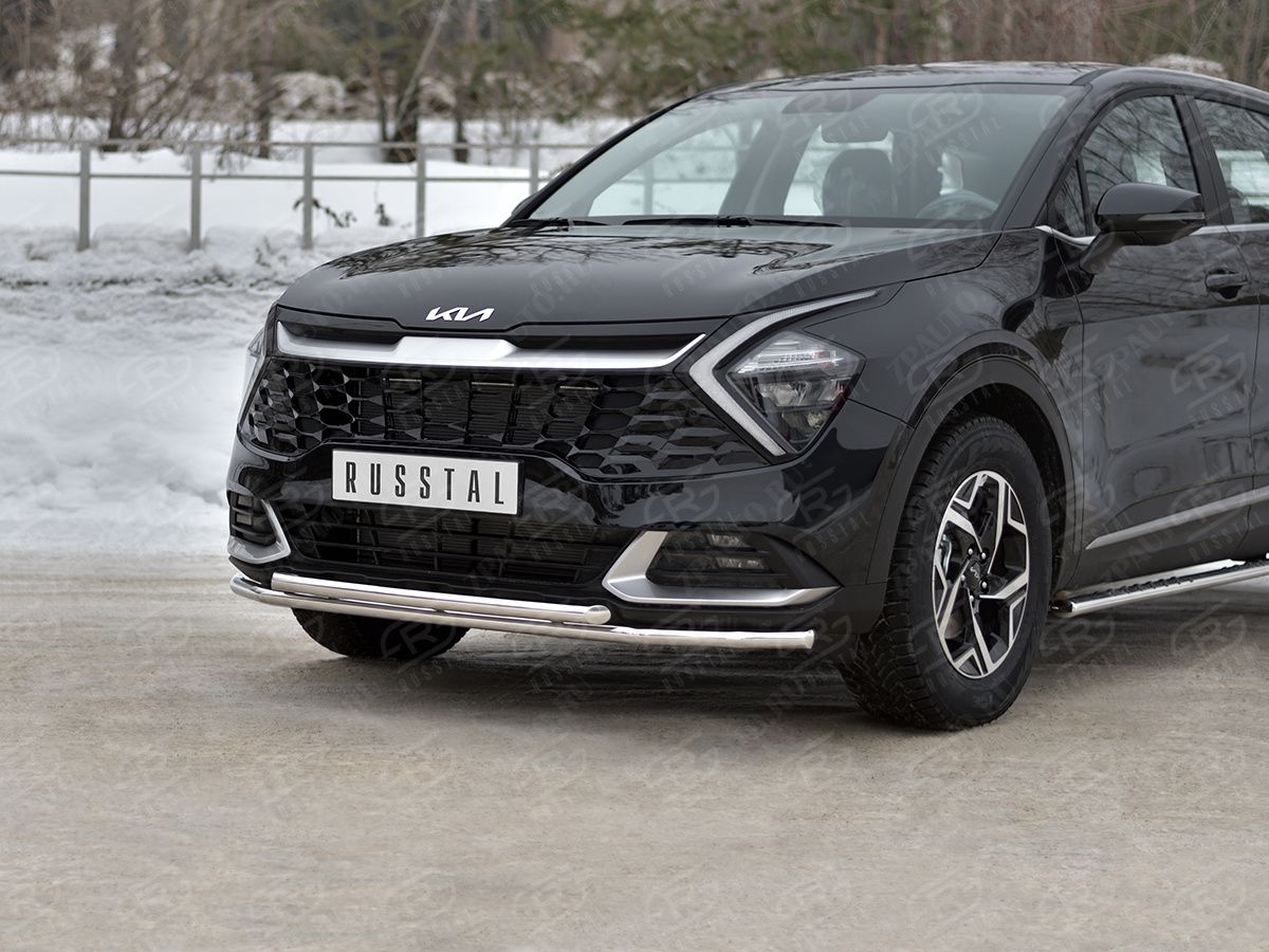 KIA SPORTAGE 2021- Защита переднего бампера d42 секции-d42 дуга (кроме STYLE AND X-LINE) KSZ-004026