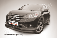 Защита переднего бампера d76 черная Honda CR-V 2L (2011-2015) , Slitkoff, арт. HCRV13-002B