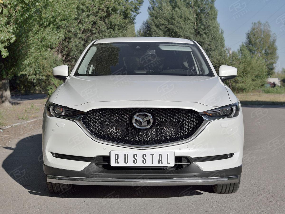 Защита переднего бампера d57 Mazda CX-5 2017, Русталь M5Z-002791, Slitkoff