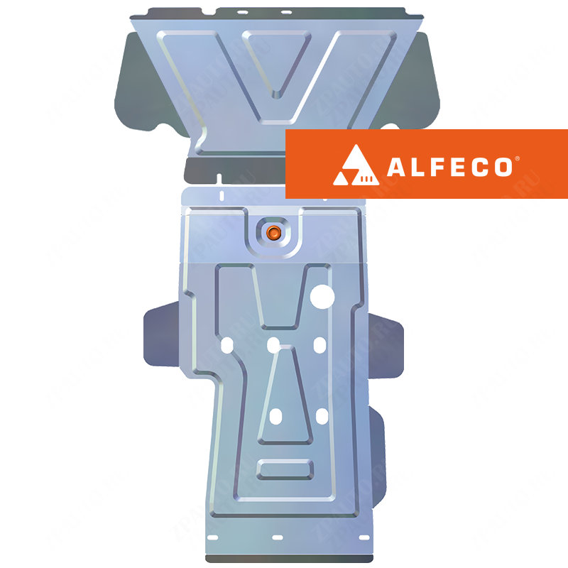 Защита  картера и КПП усиленная (2 части) Lada 4X4 (21214)/URBAN 2016-2021 V-1,7 , ALFeco, алюминий 4мм, арт. ALF2818al-1