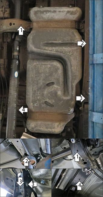 Защита стальная Мотодор (Топливный бак), 2 мм,  для Dongfeng DF6  2022- арт. 78604