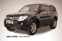 Кенгурятник d76 низкий черный Mitsubishi Pajero IV (2006-2023) , Slitkoff, арт. MPJ004B