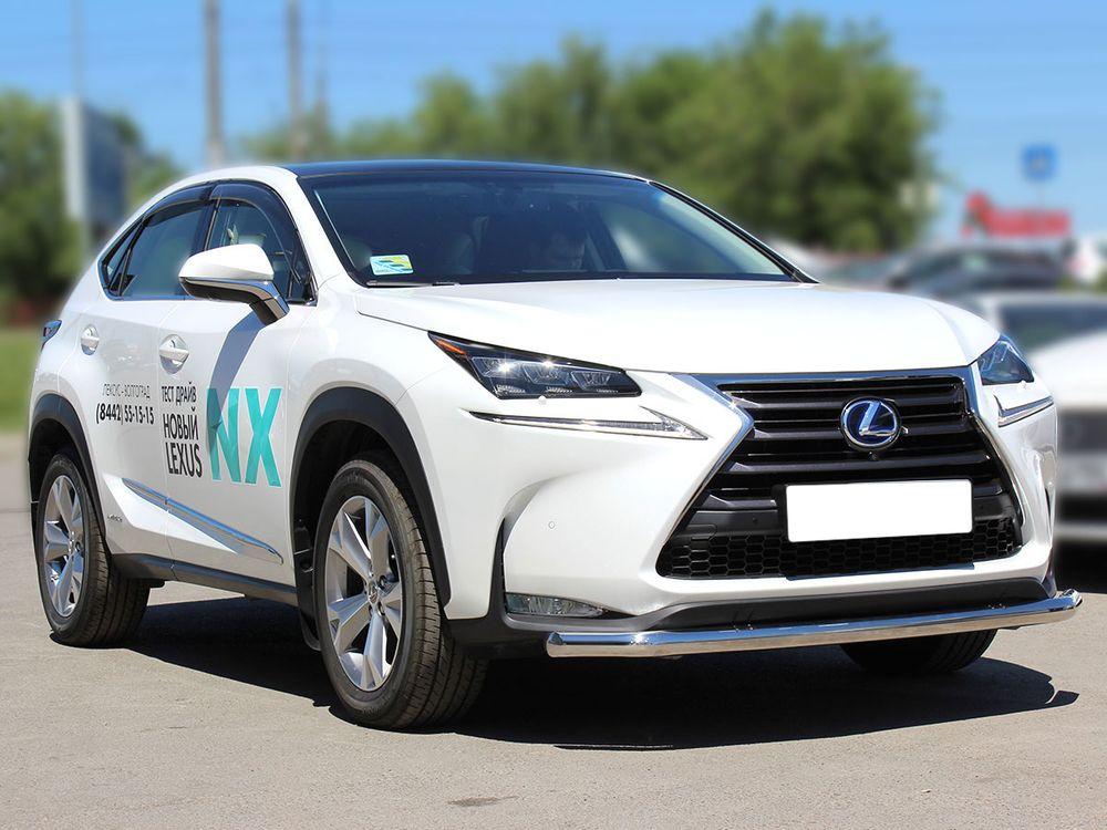 Защита переднего бампера радиусная одинарная d-60 для Lexus NX 2014 F Sport, Технотек LNXFS_1.2