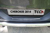 Накладка на задний бампер (зеркало) для автомобиля Jeep Cherokee (Sport, Longitude, Limited) 2014-