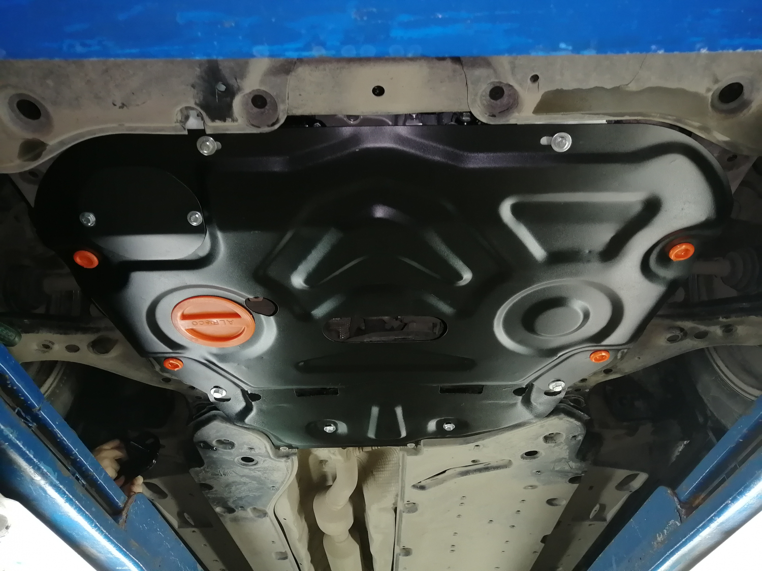 Lexus RX 350 2022- V-2,4 защита картера и АКПП (2части)   рынок Европы, ALFeco, сталь, 1.5 мм, арт. ALF24116st-3