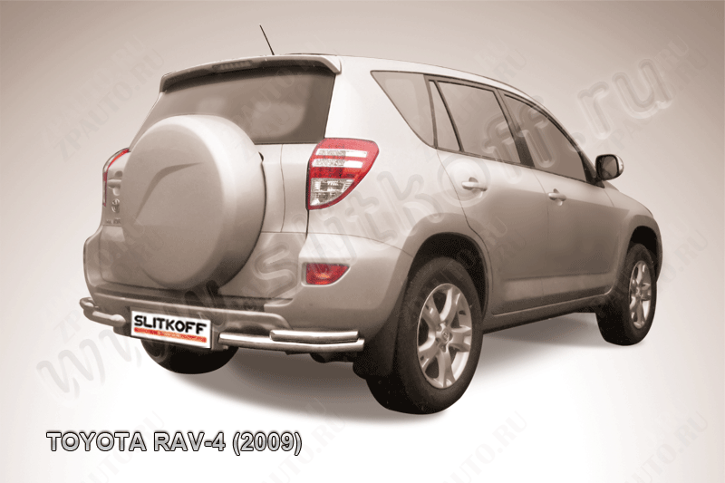 Уголки d57+d42 двойные Toyota Rav-4 (2009-2010) Black Edition, Slitkoff, арт. TR409-015BE