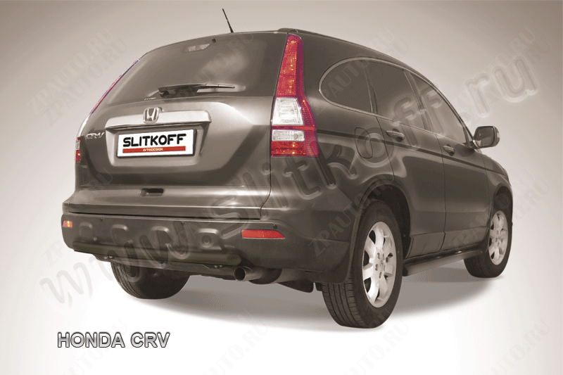 Защита заднего бампера d57 черная Honda CR-V (2006-2009) , Slitkoff, арт. HCRV009B