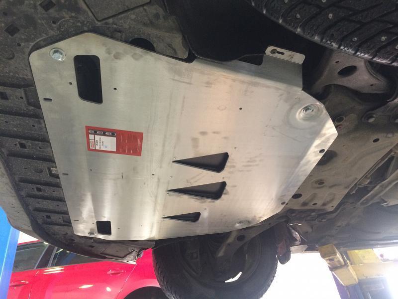 Защита картера и КПП для VOLVO V 40 Cross Country Защита с установкой штатной шумоизоляции 2013 -, V-2,5 T  АТ, Sheriff, алюминий 5 мм, арт. 25.2439