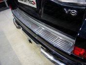 Накладка на задний бампер (лист шлифованный) для автомобиля Toyota Land Cruiser 200 EXCALIBUR 2017-