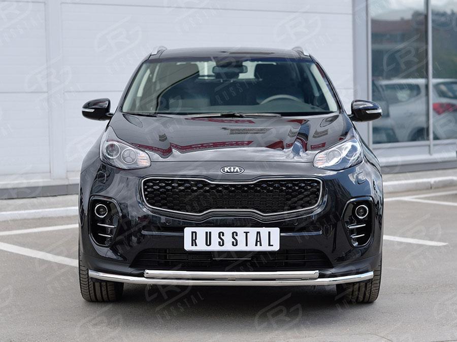 Защита переднего бампера d42/42 Kia Sportage 2016, Slitkoff KSZ-002279