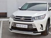 Защита переднего бампера d57/42 на Toyota Highlander 2016, Slitkoff THRZ-002616