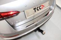 Накладка на задний бампер (лист зеркальный) для автомобиля Skoda Rapid 2020- TCC Тюнинг арт. SKORAP20-14