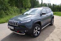 Защита передняя нижняя 60,3 мм для автомобиля Jeep Cherokee (Traihawk) 2014-, TCC Тюнинг JEEPCHERTRAIL14-02