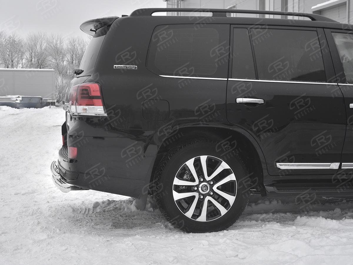 Защита заднего бампера d76 дуга-d42 дуга+декор паз TLCZ-003121 для автомобиля TOYOTA LAND CRUISER 200 2018 EXECUTIVE LOUNGE, Slitkoff