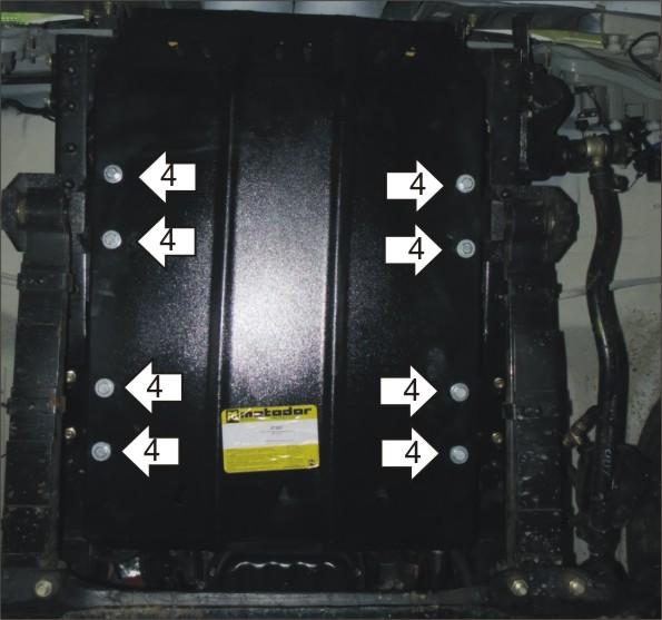 Защиты Грузовые Motodor (Радиатор), 2 мм, Сталь для JBC 1041 2014- арт. 27301