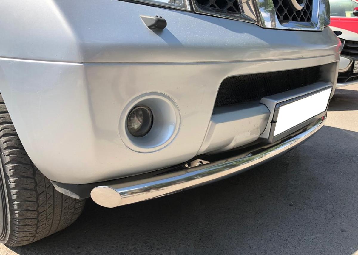 Защита переднего бампера с гибами d76 для Nissan Pathfinder 2005-2009, NPF.04.01, Россия