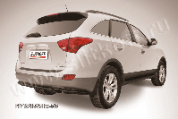 Защита заднего бампера d57 черная Hyundai ix-55 (2008-2013) , Slitkoff, арт. Hi55-004B