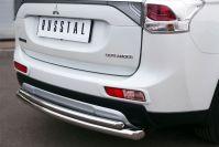 Защита заднего бампера d57/42 для Mitsubishi Outlander 2014, Русталь MORZ-001905, Slitkoff