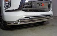 Защита передняя нижняя (двойная) 76,1/42,4 мм для автомобиля Mitsubishi Pajero Sport 2021- TCC Тюнинг арт. MITPASPOR21-14