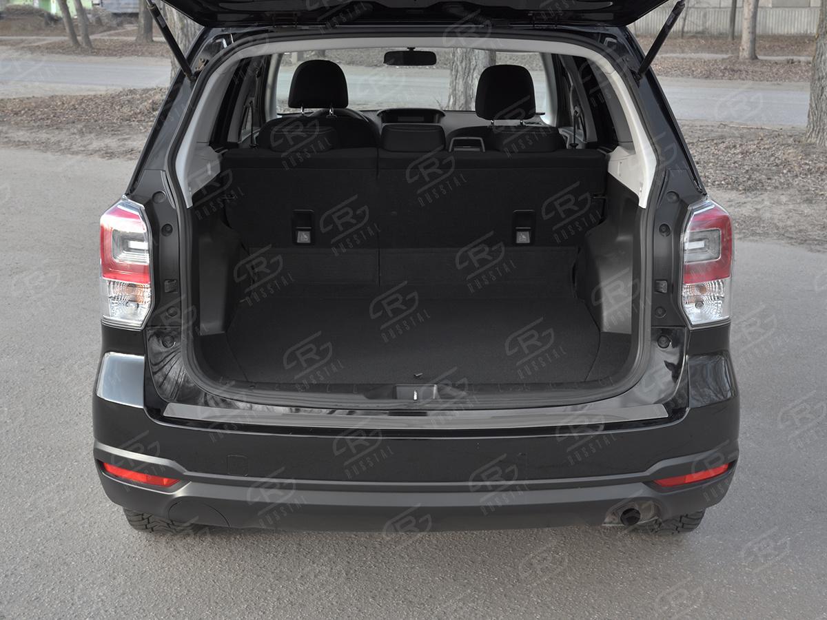 SUBARU-FORESTER(SJ)-2016-2018-Накладка-на-задний-бампер-RUSSTAL-(нерж.,-зеркало)-SUFN-003352, Slitkoff